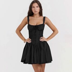 Milkmaid mini dress | Corset Dress